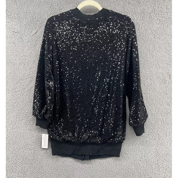 💜Firm Price💜Black oversized sequined sweater - Picture 7 of 12